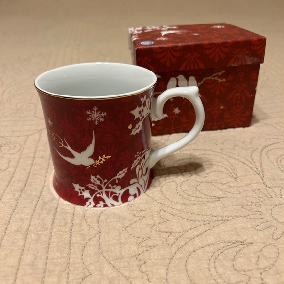 Starbucks Christmas Mug With Red Gold Birds 2010 - Picture 2 of 7
